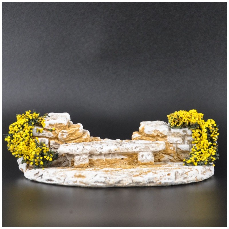 Banc fleuri jaune Banc fleuri jaune