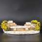 Banc fleuri jaune Banc fleuri jaune