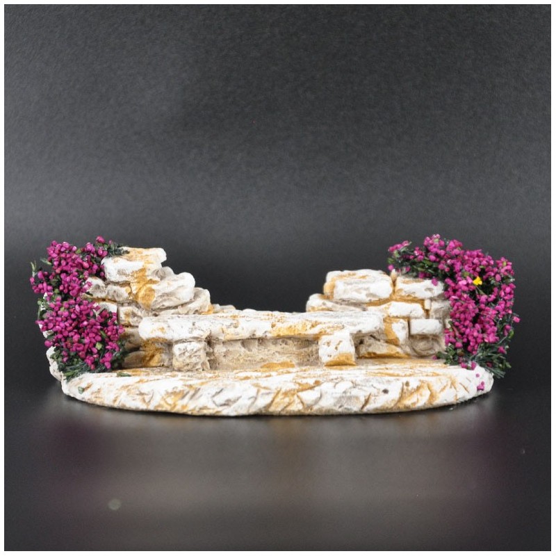 Banc fleuri violet Banc fleuri violet