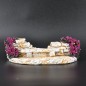 Banc fleuri violet Banc fleuri violet