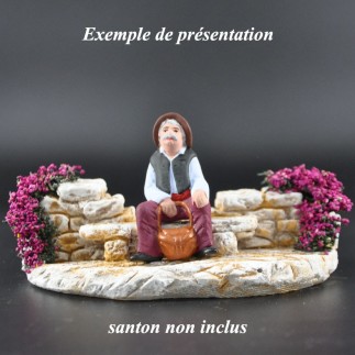 Banc fleuri violet